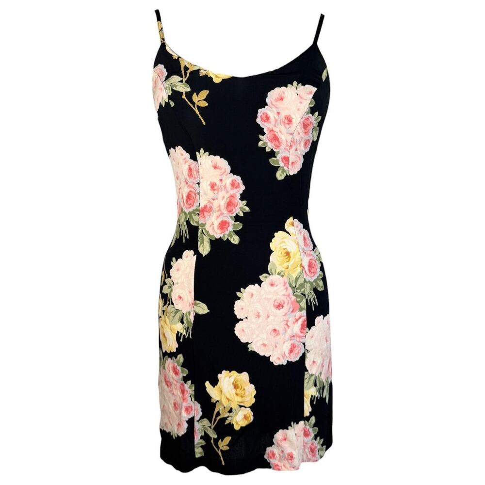 Vintage Betsey Johnson Y2K Romantic floral dress Made in USA